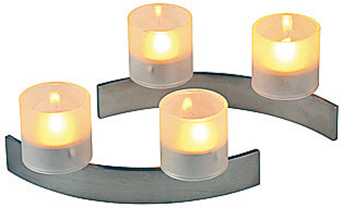 2 Candle Holders S/Steel