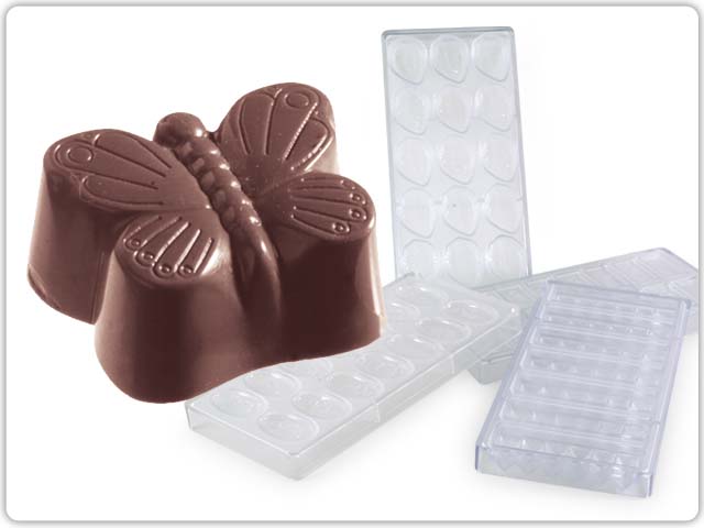 Chocolate moulds made of polycarbonate