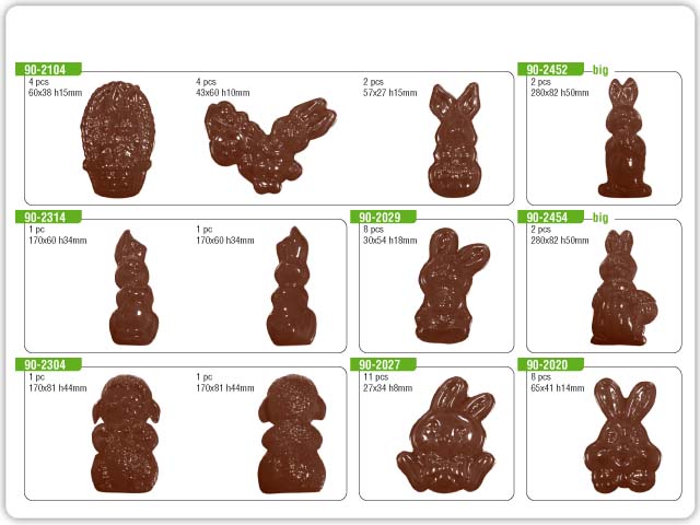 Chocolate moulds Easter 2